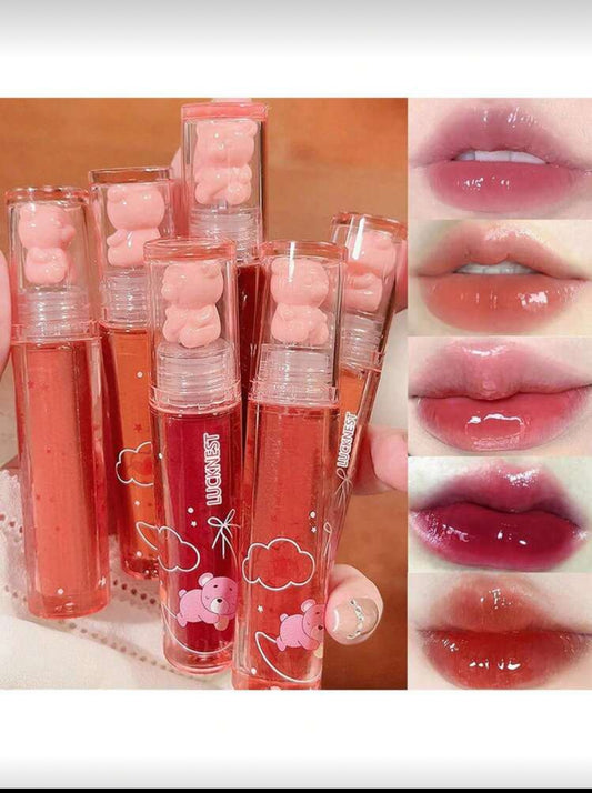 Several tubes of lip gloss or lip tint branded “LUCKNEST."